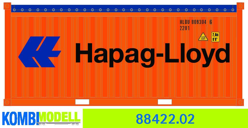 Kombimodell 88422.02 Ct 20' Open-Top (22U1) »Hapag-Lloyd« ═ SoSe 